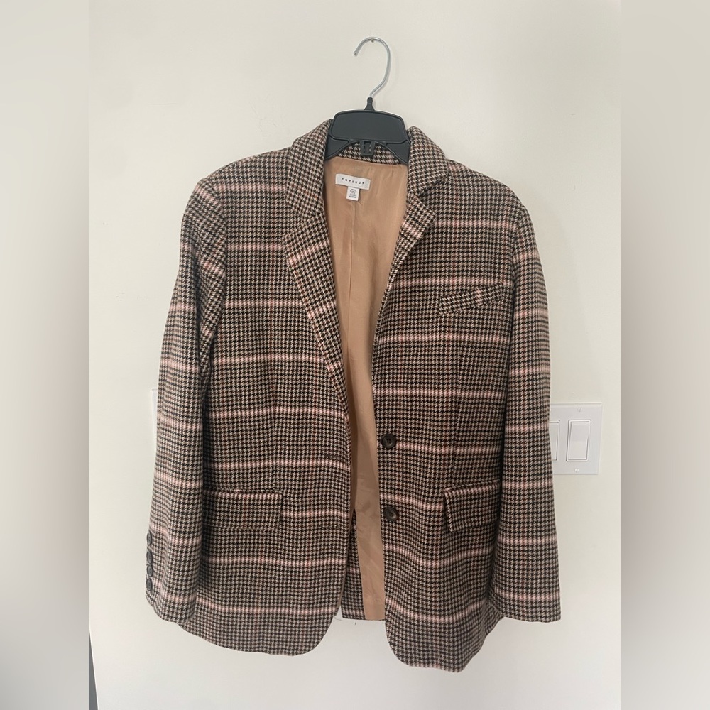 PINK AND BROWN COAT